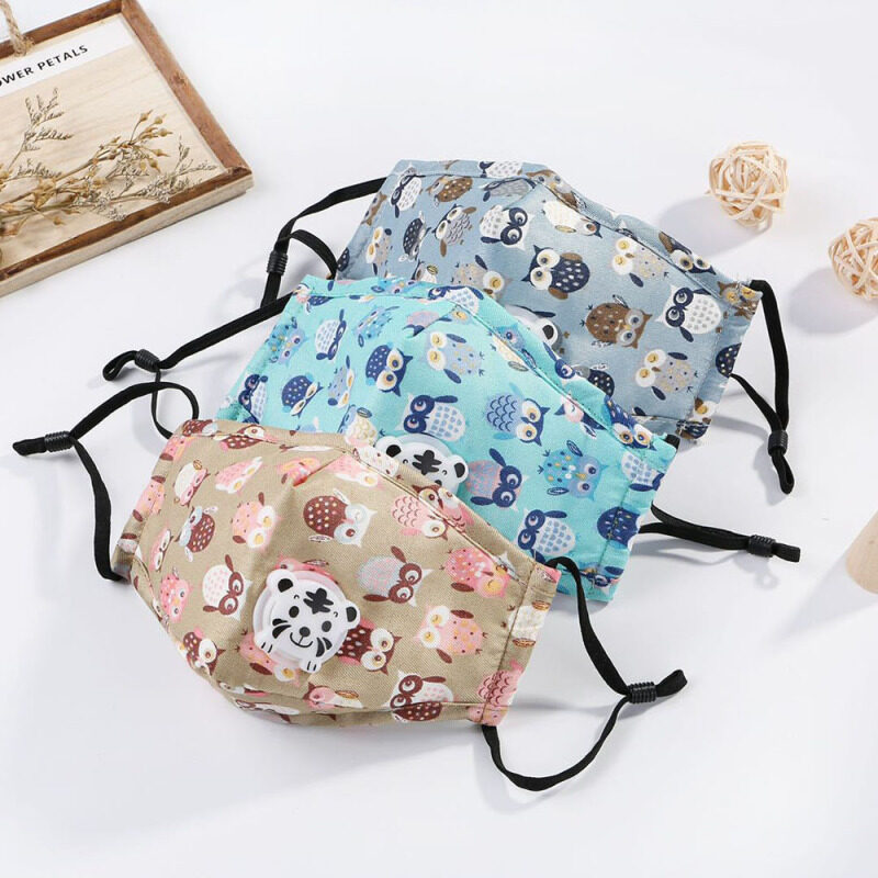 Lovely Cute Washable With Valve Anti Haze Windproof Adjustable Reusable Health Care Face Cover Mouth Mask Dustproof