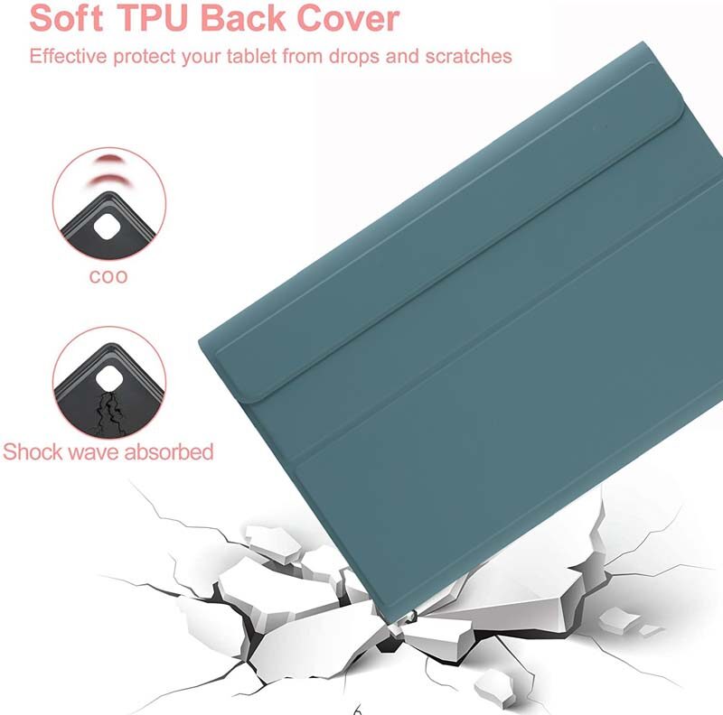 Touchpad Vỏ bàn phím cho iPad Pro 13 2024 với Chuột Bluetooth, da mỏng Trường hợp với bàn phím tháo rời không dây và hộp đựng bút chì cho iPad Air 13 2024, iPad Pro 12.9 inch