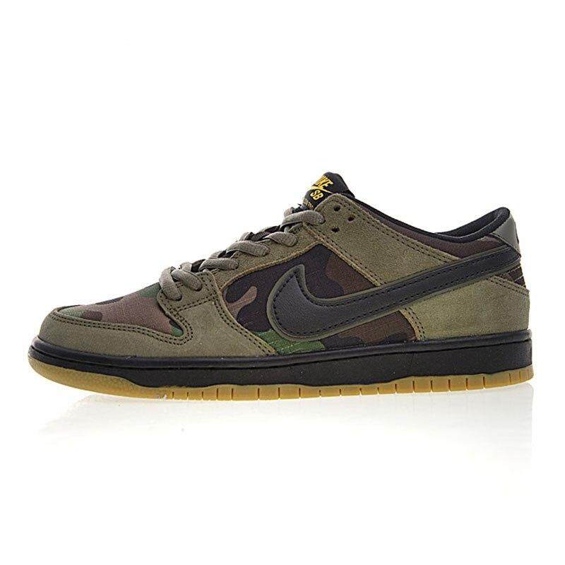 Terbaik Nike_SB_Zoom_DunK_Low_Pro Pria Sepatu Skateboard Ringan Tahan Abrasi Bernapas Hijau Tentara