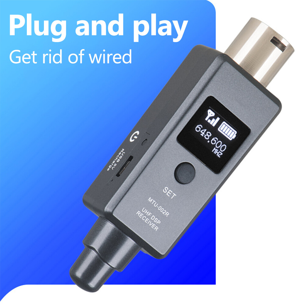 1 Cặp Micro Hệ Thống Không Dây Micro Hệ Thống Phát Không Dây Micro Bộ Phát & Thu DSP UHF Mic/Line Hai Chế Độ Cho Micro Động/Điện Dung