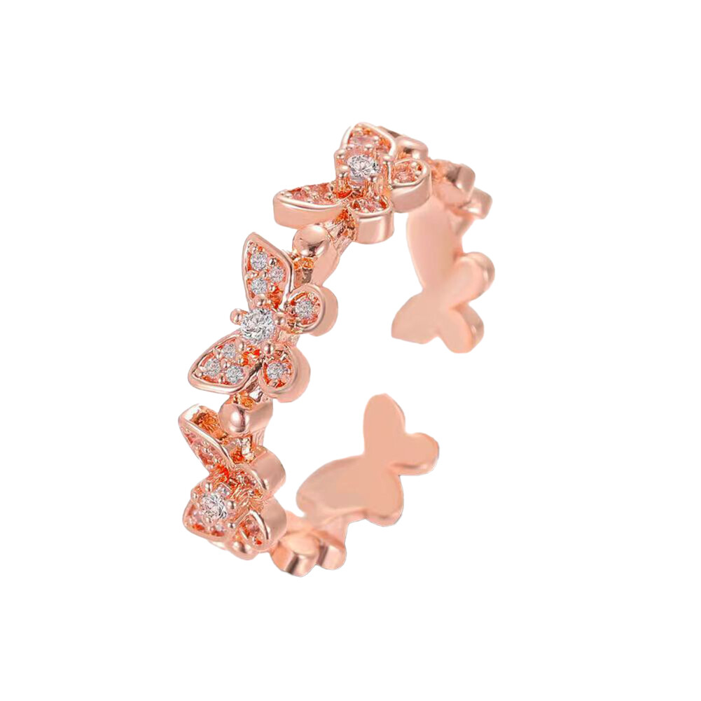 Opening adjustable ring butterfly dance ring adjustable