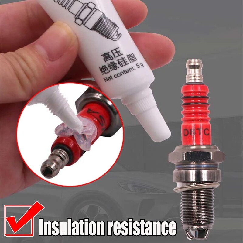 Automotive Spark Plug Insulating Silicone Grease Low Temperature Corrosion Resistance High Voltage Electrical Insulation Silicone Grease Car Spark Plug Protective Agent