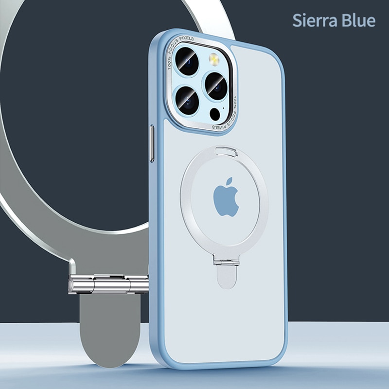 Kisscase magsafe matte wireless charging shockproof metal lens camera frame hard pc frosted phone case for iphone 15 14 pro max 13 12 11