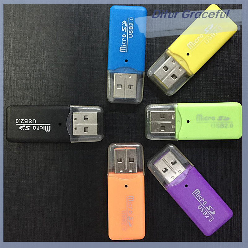 Ditur Hot Mini USB SD/MMC Memory Card Reader 480Mbps For Computer Laptop