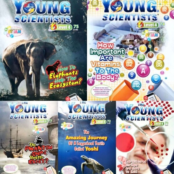 ✴☞◐  71-80 Year 2021 Level 4 Young Scientist series [Loose pack] 2021 comic series latest Singapore syllabus Malaysia