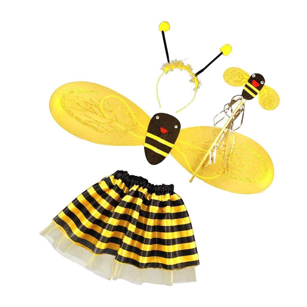 Gociy 4 Chiếc Bumble Bee Honey Đầm Hóa Trang Halloween Cổ Tích Cho Trẻ Em