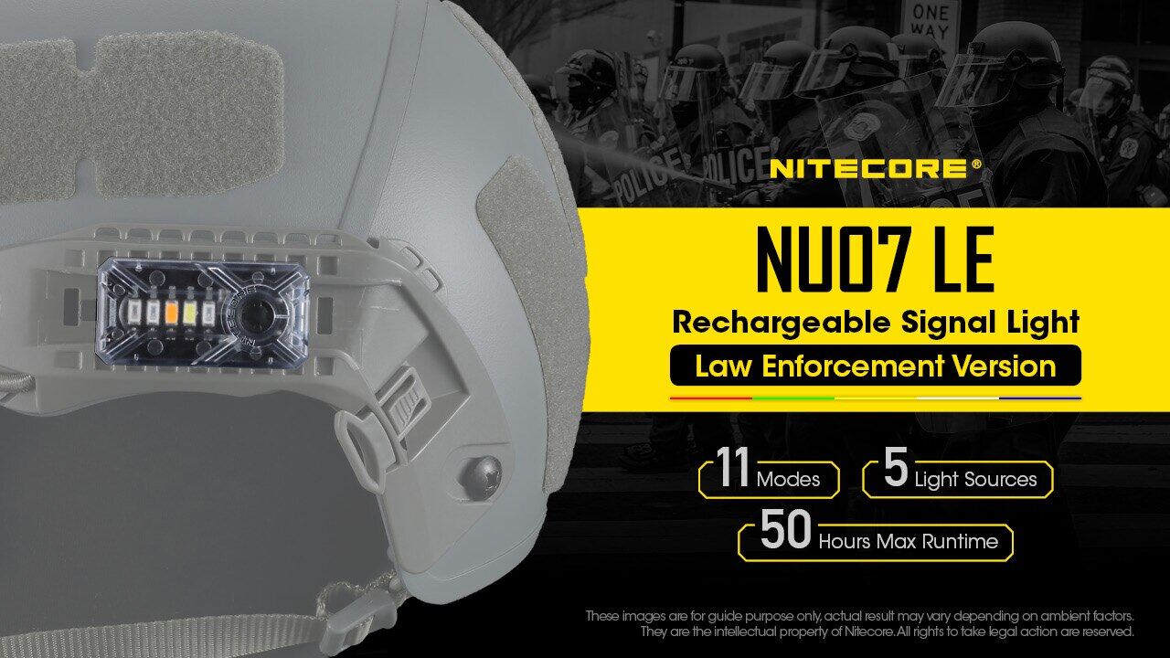 NITECORE NU07 LE very light source multi-function signal lamp, using 5 high-performance LEDs, charging via USB-TYPE-C