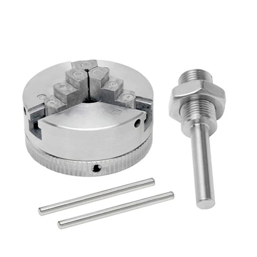 Zinc Alloy 3-Jaw Chuck Connecting Rod Self Centering Wood Turning Chuck Optional Clamp Accessory for Mini Metal Lathe