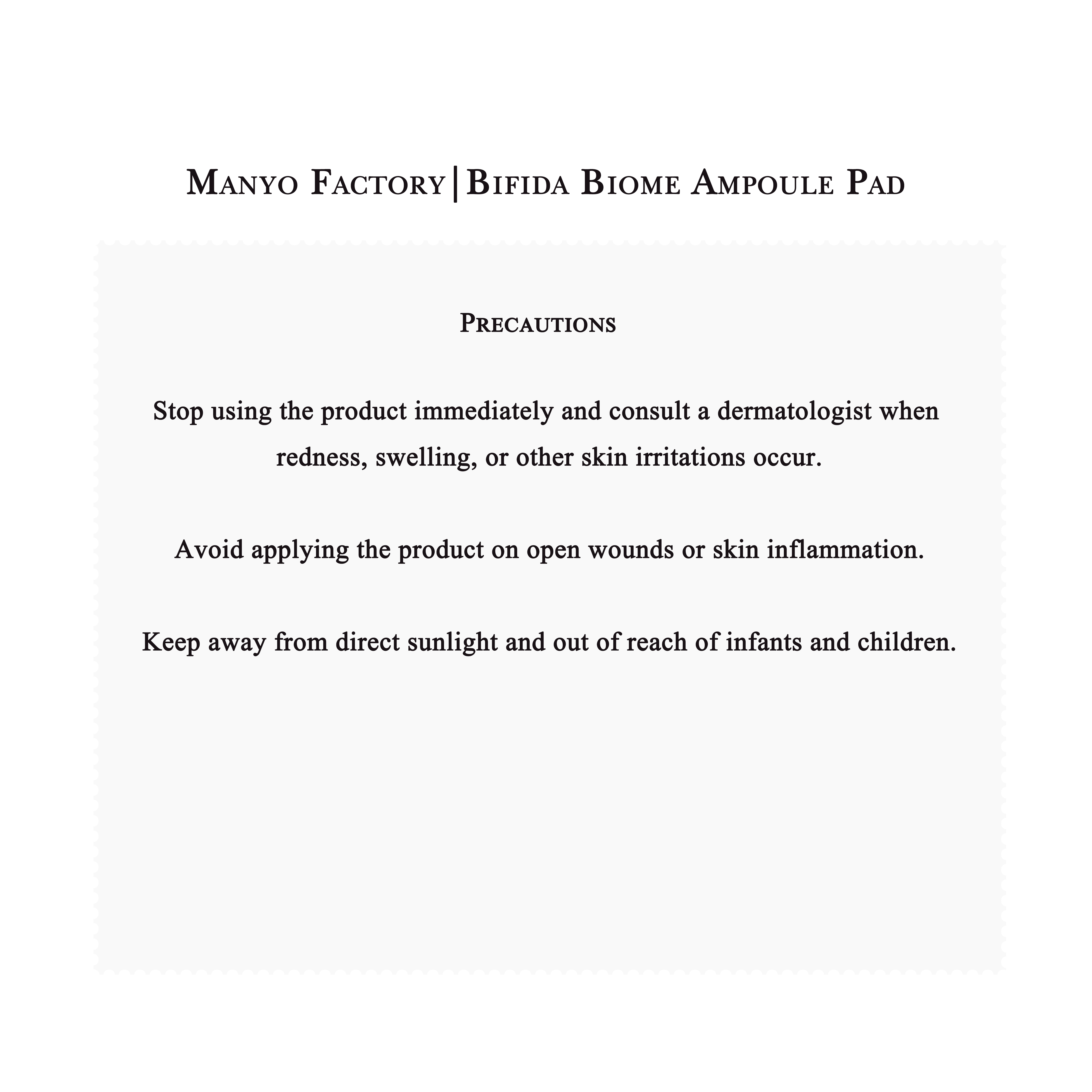 Manyo Factory | Bifida biome Ampoule Pad (70 tờ)