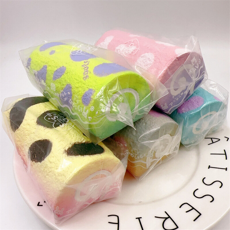 PU đàn hồi chậm Squishy trứng cuộn giải nén mềm mô phỏng bánh trang trí văn phòng đồ chơi đồ chơi xả stress