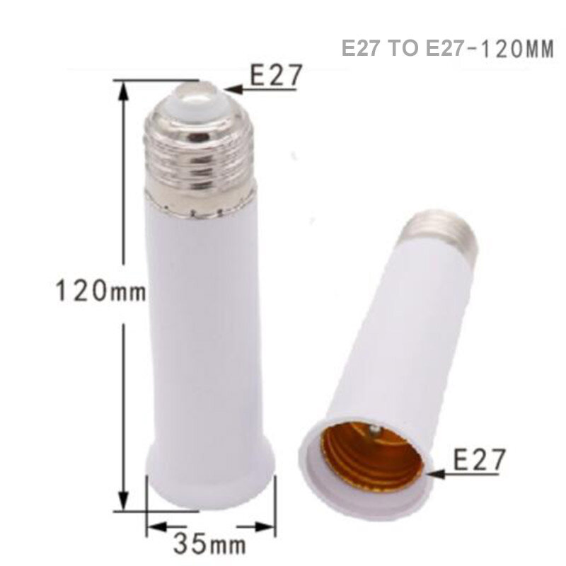 2 Chiếc Bộ Chuyển Đổi Bóng Đèn 65Mm 95Mm Bộ Chuyển Đổi Nối Dài E27 Sang E27 Đế Đèn LED Đầu Nối Chuyển Đổi Nối Dài Bóng Đèn CFL