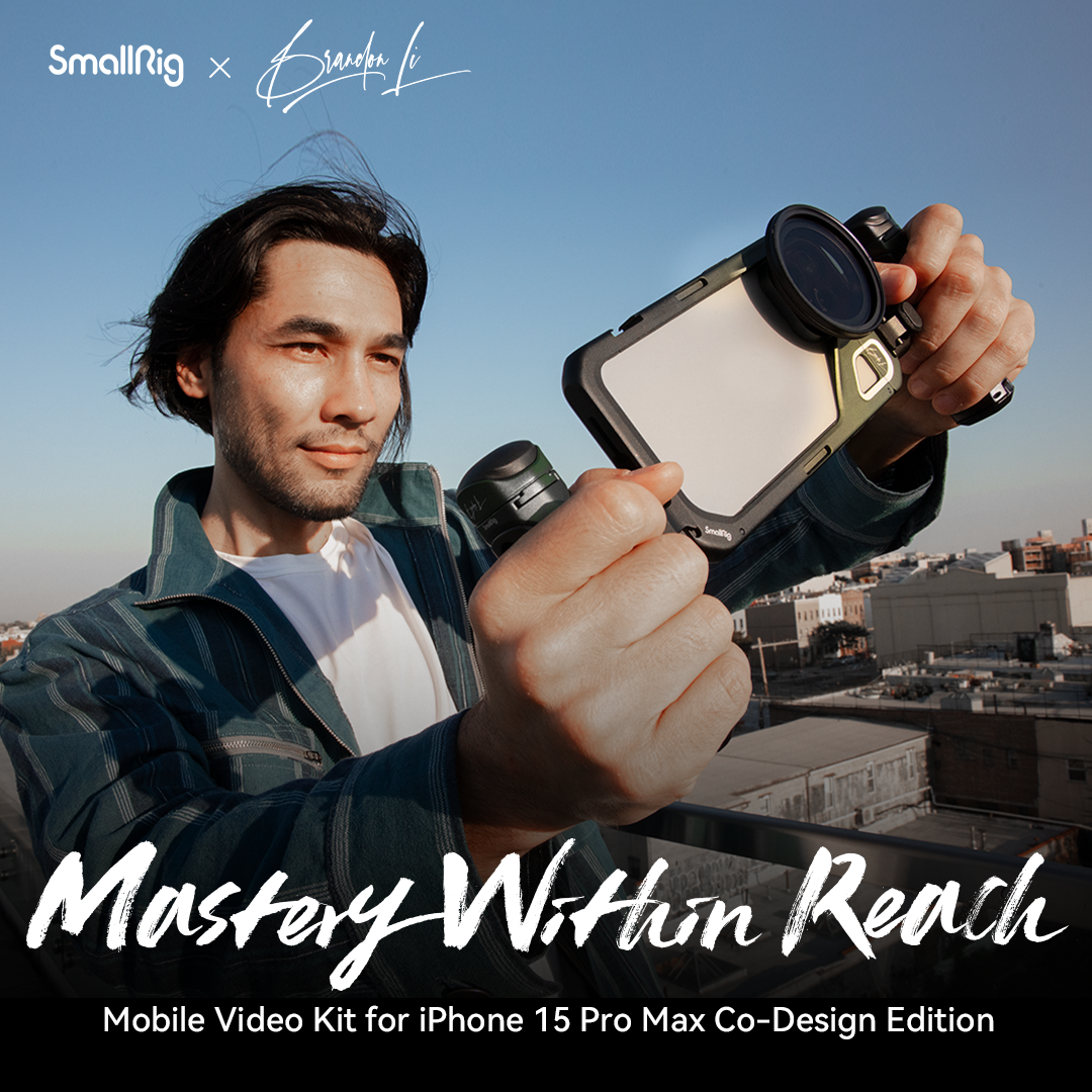Smallrig x Brandon Li Bộ khung video di động có điều khiển từ xa Bluetooth không dây Tay cầm bên 67mm VND Bộ lọc cho iPhone 15 Pro Max (Phiên bản đồng thiết kế) 4407 / 4473