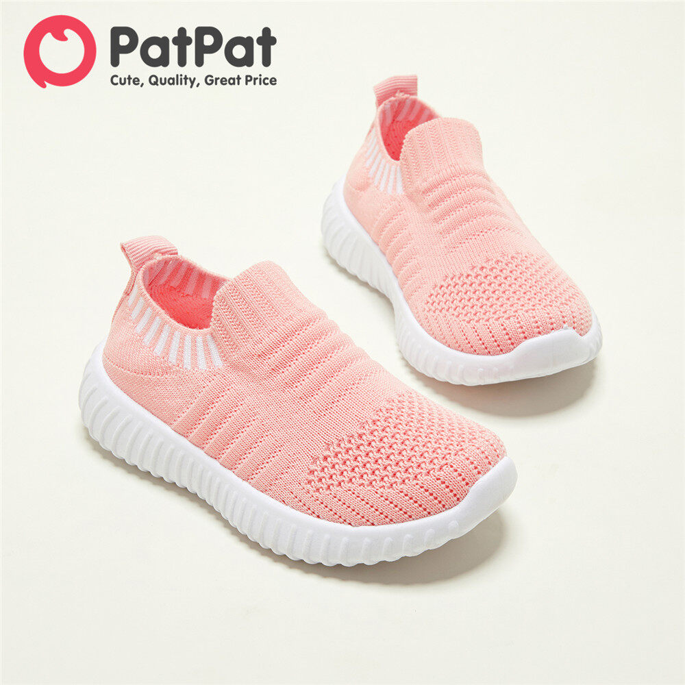 PatPat Toddler Kid Girl Boy Knit Panel Slip-on Sports Shoes