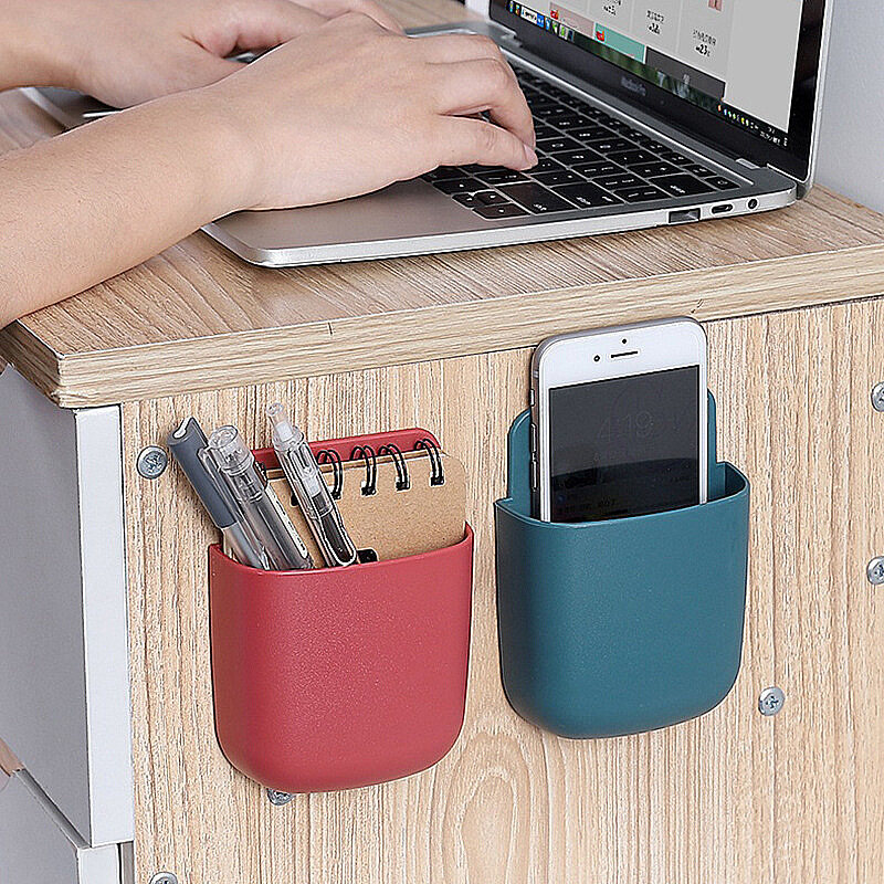 Perforated Free Wall Mounted Storage Box Multifunctional Wall Mounted Bedside Wall Mounted Storage Rack Miscellaneous Storage Basket