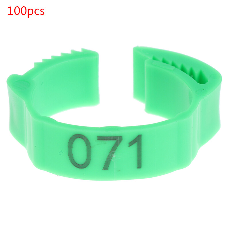 🙃100PCS Chicken Foot Ring Adjustable Size Poultry Leg Digital Label Buckle Ring