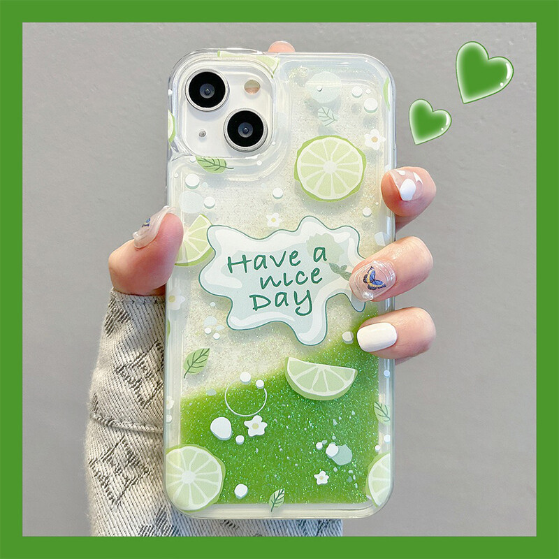 Crashstar cát lỏng Mùa Hè Chanh Đào Nước Trái Cây Mô Hình Ốp điện thoại cho iPhone 16 15 Pro Max 14 Cộng Với 13 12 11 Pro Max Mini XR XS X 6S 8 7 Plus + SE 2020 Thời Trang Ốp điện thoại Mềm Trong Suốt Bìa Shell Hot Bán