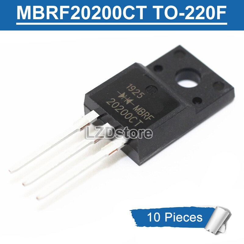 10pcs mbrf 20200ct mbrf20200ct to-220f mbr20200fct to220f 20a/200v schottky diode new original ic