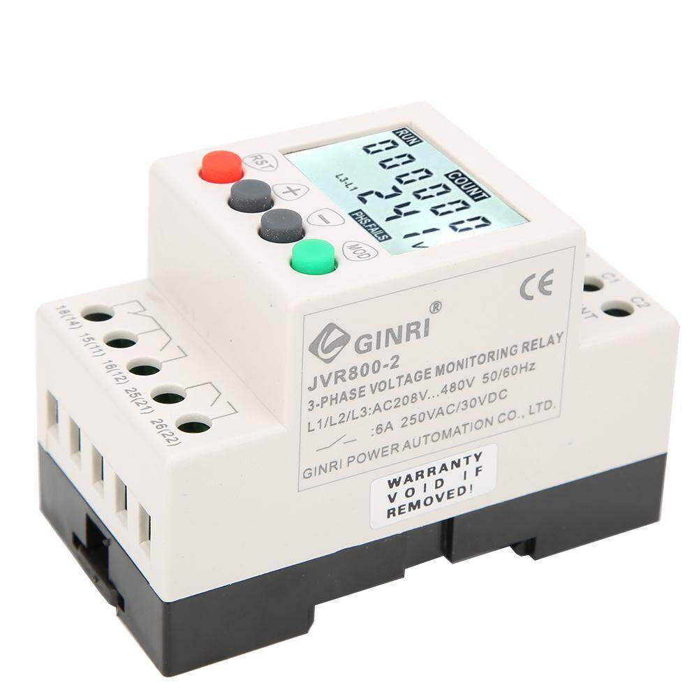 JVR800-2 Under Over Voltage Protector 3 Phase Voltage Monitoring Sequence Protection Relay