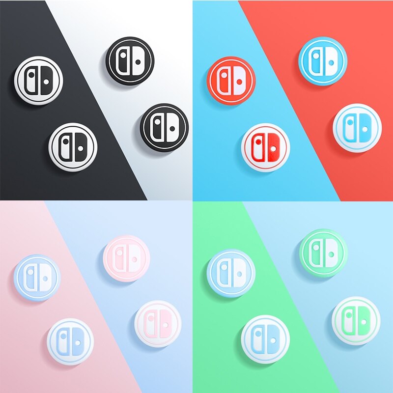 Nắp Tay Nắm Ngón Cái Vỏ Bảo Vệ Mềm Bằng Silicon Vỏ Bọc Tay Cầm Điều Khiển Cho Nintendo Switch Oled JoyCon NS Lite