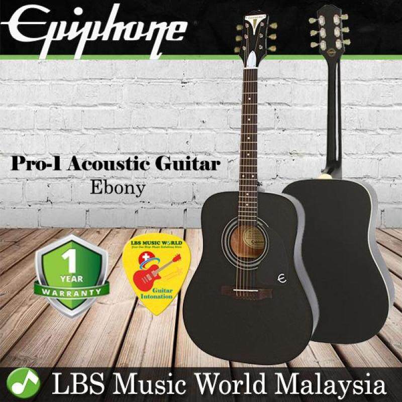 Epiphone Pro-1 41 Inch Acoustic Guitar Dreadnought Ebony Black (PRO 1) Malaysia