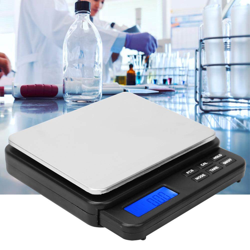 High Precision Mini Digital Kitchen Scale Electric Weighing Scale with Blue Backlit Display 1000g/0.01g