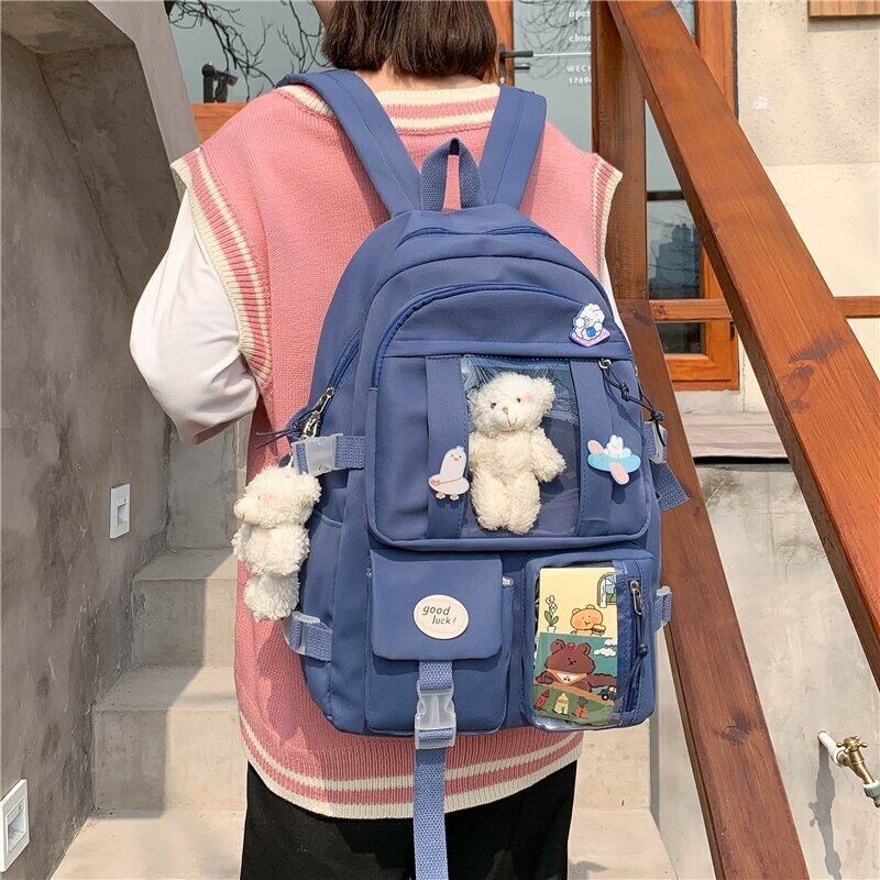 Cute Women Large Capacity Backpack Waterproof Nylon Female Schoolbag College Lady Laptop Backpacks Kawaii Girl Travel Book Bags