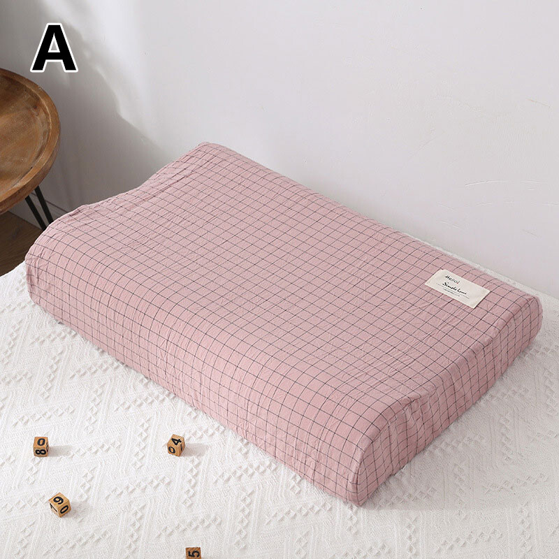 Zippered Latex Pillowcase Rebound Pillow Cover Memory Foam Protector Cotton
