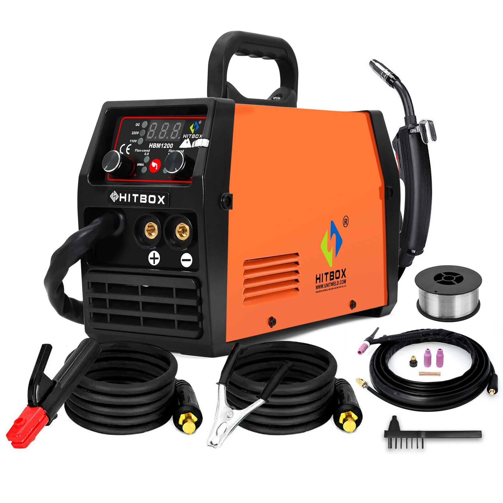 HITBOX 3 In 1 Semi Automatic Welding Machine Tig MIG Welders Machine Portable Digital Non Gas