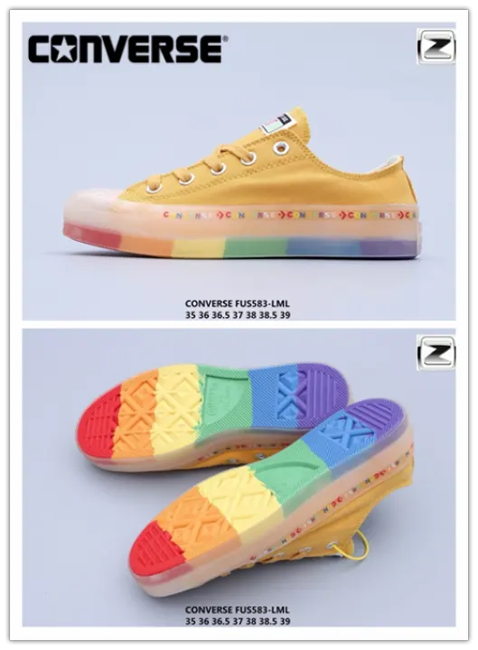 converse rainbow jelly shoes