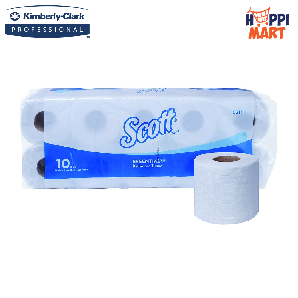 Scott Essential Standard Roll Toilet Tissue 2 Ply White 10 Roll X 200 Sheets Lazada