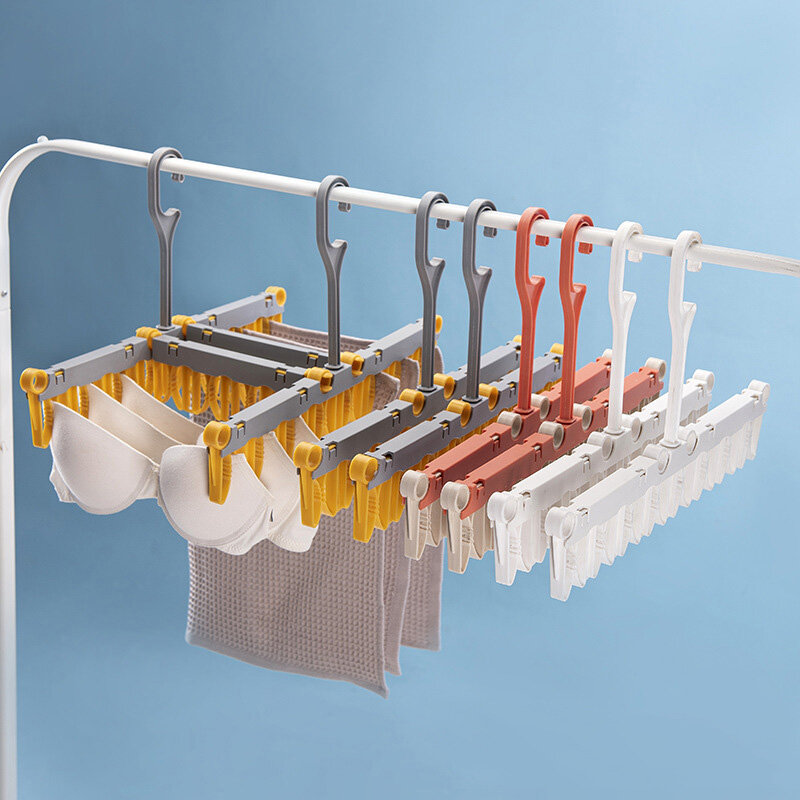 Houseeker Multifunctional Clothes Drying Rack Underware Socks Organiser Holder Wardrobe Storage Clip Space Saver