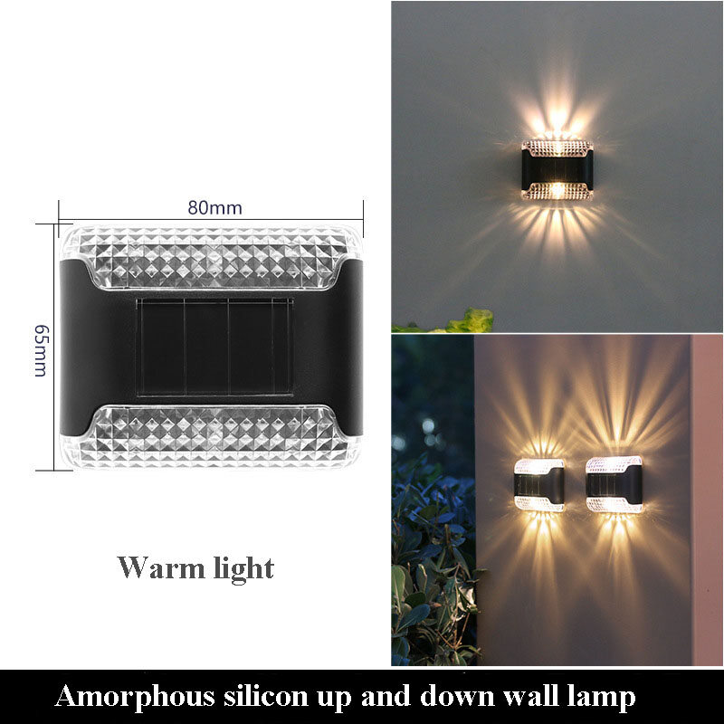 【Huieson】2PCS Solar Cell Light LED Light Garden Light Wall Light Up and Down Lighting Outdoor Decorative Lighting Street Light Flood Light Garden Light