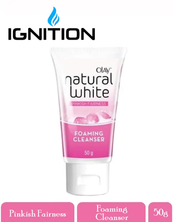 olay natural white foaming cleanser