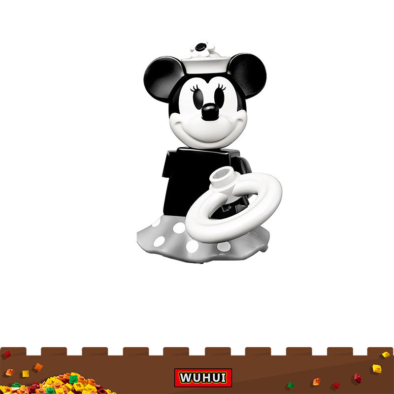 WUHUI 1PC Friends Girl Minifigures Toys Toys Classic Anime Mickeys Duck Stitch Fairy Building Bricks for Preschool Children Ages 3+ Kids Toys Compatible with All Brands