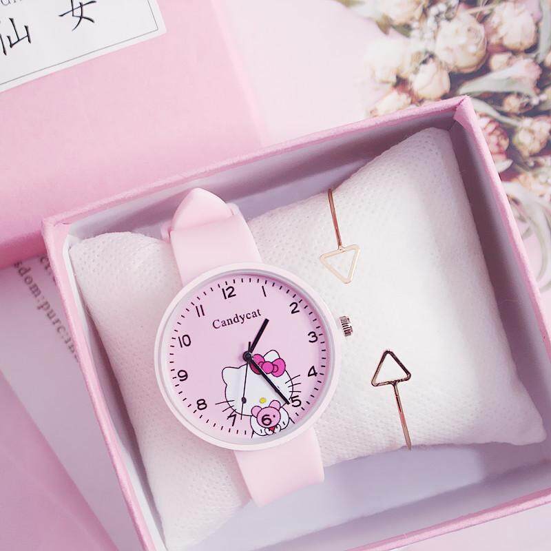 Hello Kitty Kids Watches Girls Boys Quartz Watch Silicone Strap Lovely Cartoon Fashion Children Wristwatches Cute Clock Gifts Malaysia