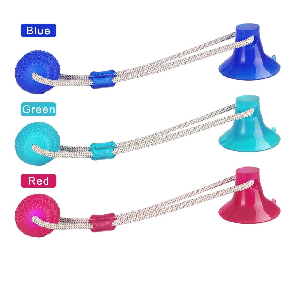 Pet Dog Toys Silicon Suction Cup Tug Dog Toy Dogs Push Ball Toy Pet