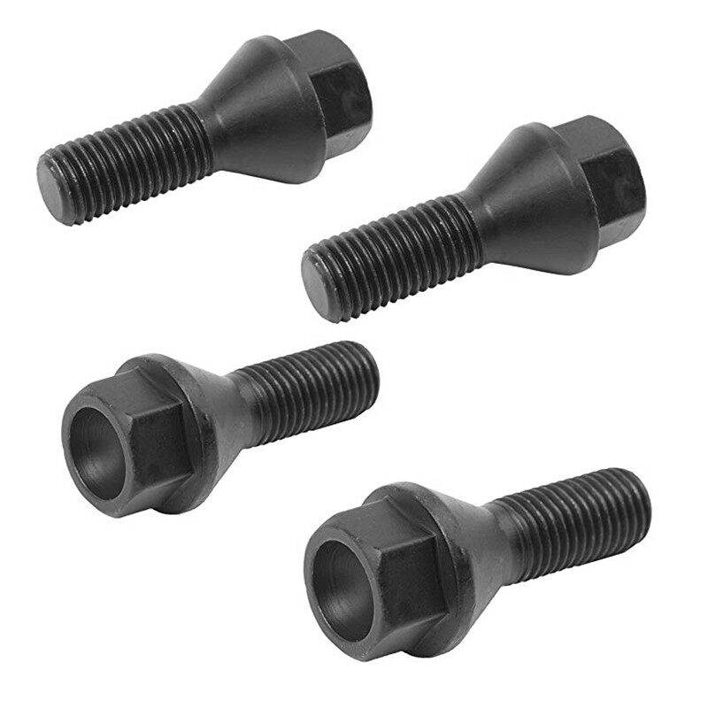 ZR [Còn Hàng] 4 Cái Bu Lông Đai Ốc Bánh Xe Ô Tô Cho BMW E30 E36 E46 E60 E90 (Màu Đen)