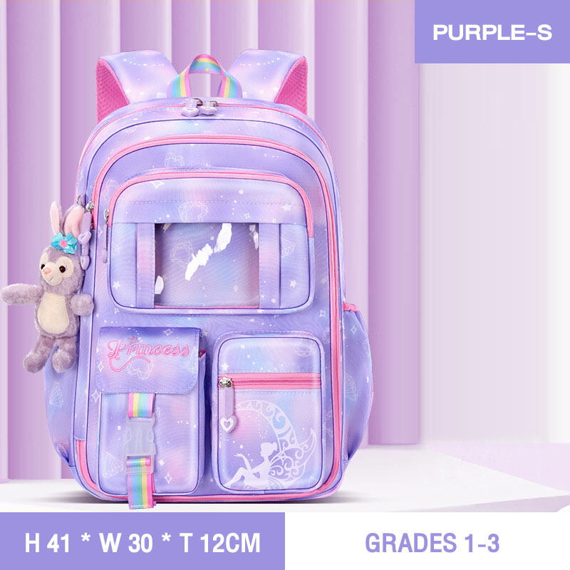 QFDI New children's bag student schoolbag primary school girls Princess 1-2-5 grade children's waterproof backpack