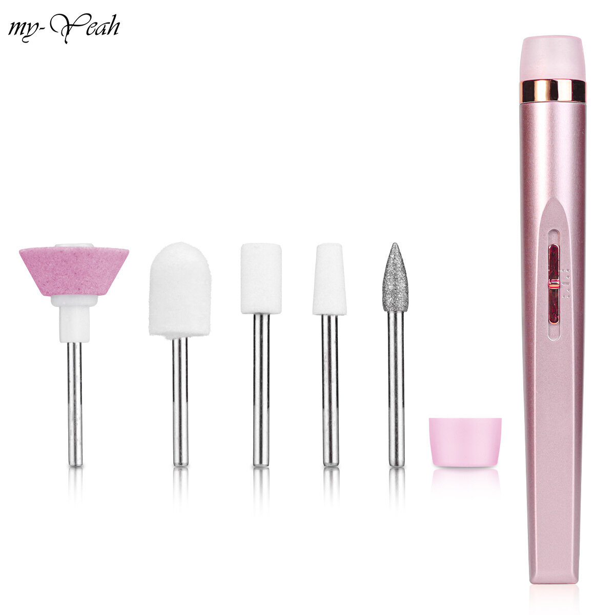 myyeah 20000 RPM Electric Manicure Pedicure Drill USB Charge Nail Art Polishing Drill Machine Nail Equipment Tools Kit