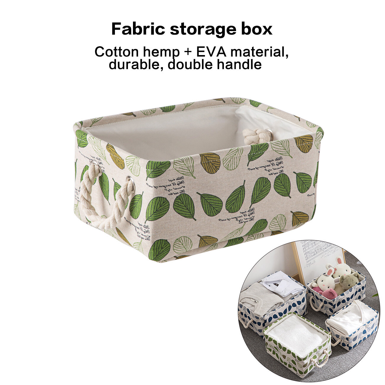 Homenhome Clothes Sorting Basket Desktop Storage Basket Fabric Kitchen Snack Organizing Basket