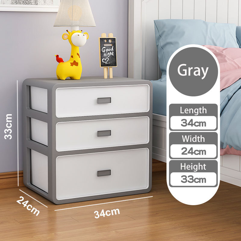 Ruyiyu 34x24x33cm 3 Layers Creative Floor Bedroom Cabinet Lovely Plastic Nightstand Multi Use Diy Plastic Organizer Bedside Table Drawer Storage Cabinet Wardrobe Closet Lazada Ph
