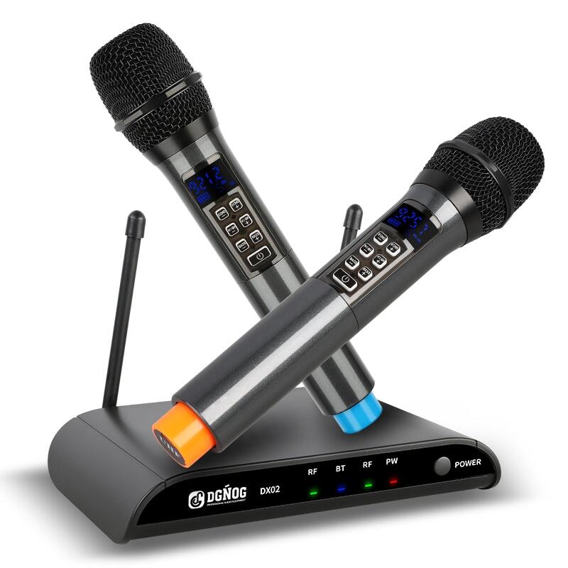 DGNOG DX02 Dual Handheld Wireless Microphone System 5.0 Bluetooth Echo