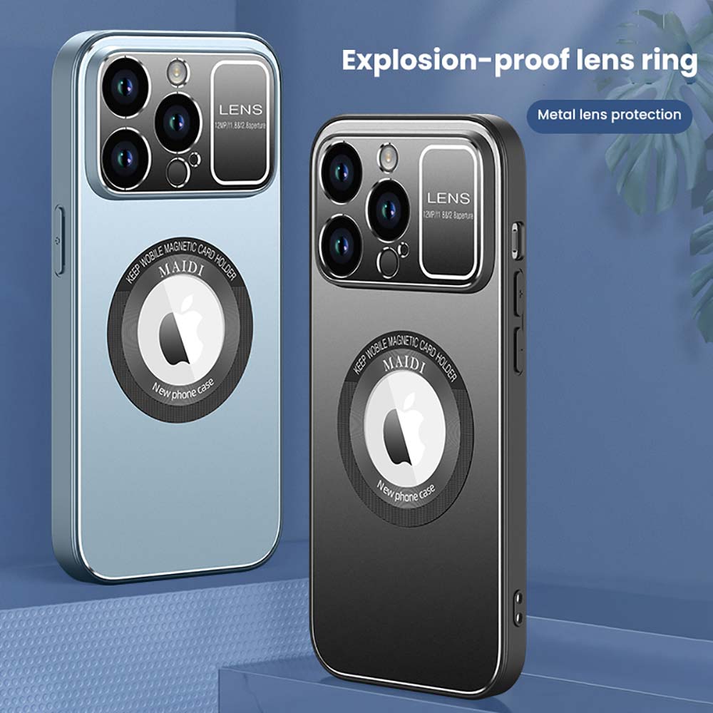 Camera Lens Protection Phone Case For iPhone 14 13 12 Pro Max 11 14Pro Max Shockproof Matte Wireless Charge LOGO Hole Back Cover