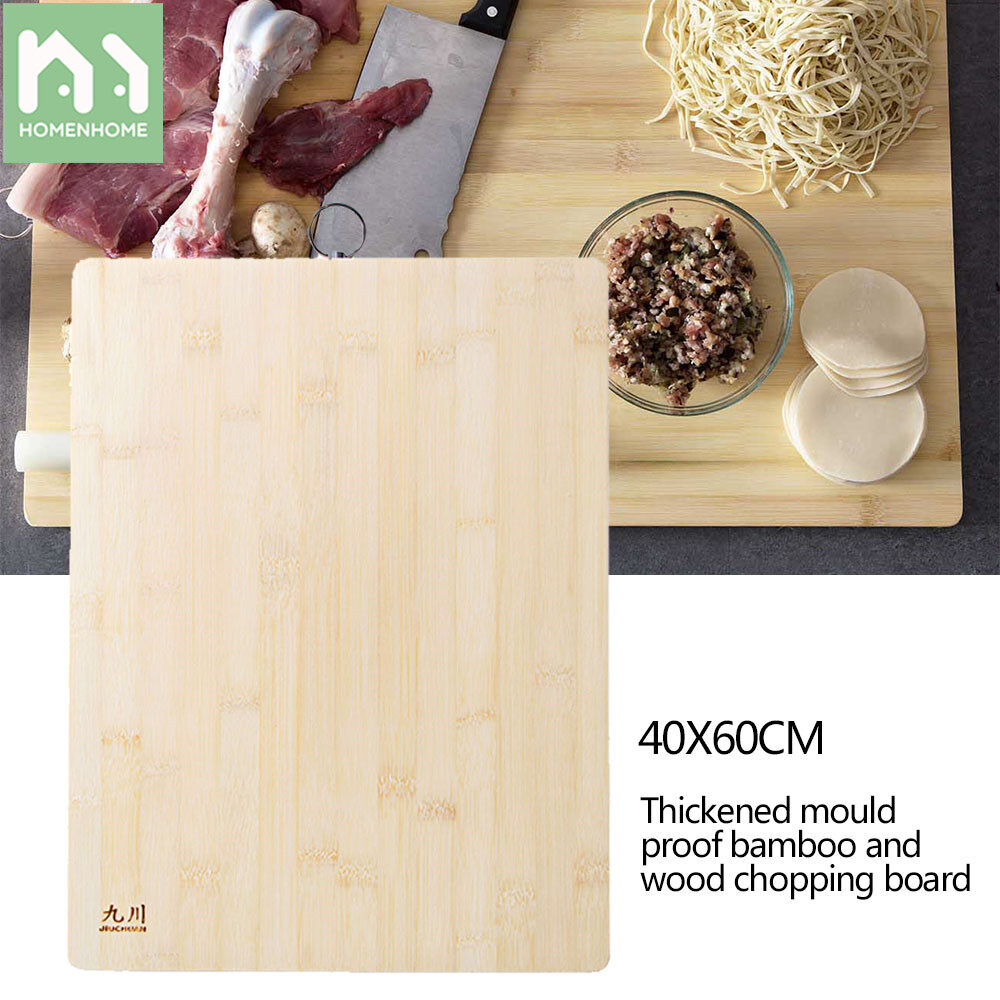 Homenhome 1 pcs Bamboo Cutting Board Kitchen Chopping Board 40x60 cm