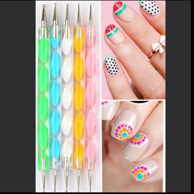 Ready Stock】Dotter Duo Polka Dot Nail Art Tools/Nail Art/Manicure