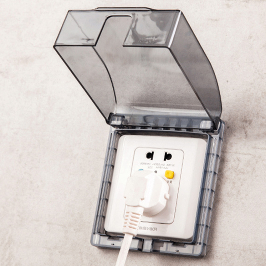Wall Socket Switch Protective Case Power Dust Cover Rectangle Waterproof Cover