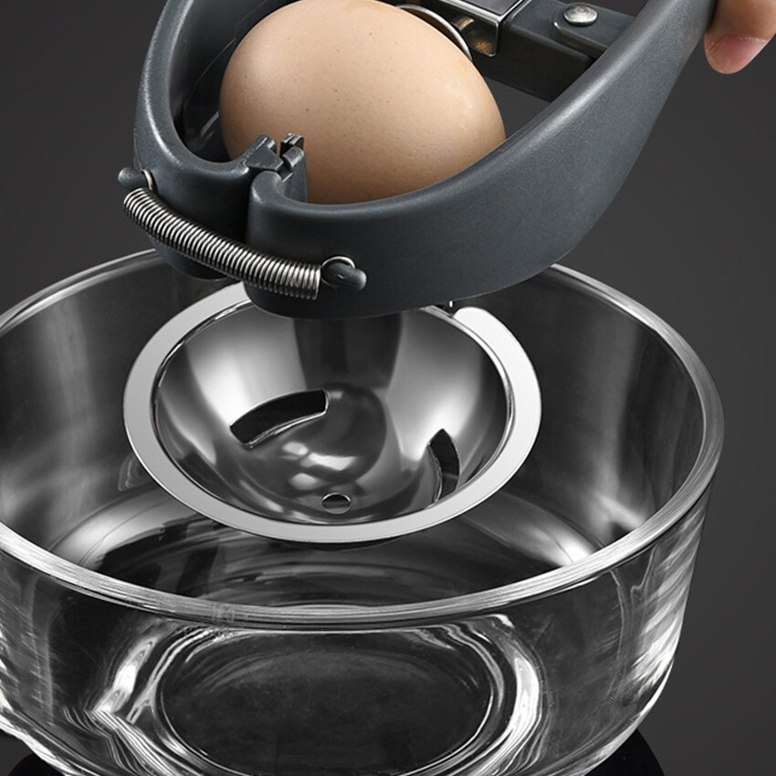 Eggshell Cracker,Stainless Steel Rapid Egg Opener, Automatic Egg Cracking Tool, Easy Eggshell Cutter Stainless Steel Eggshell Cutter Egg Separator