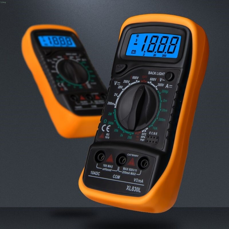 KIPRUN Đồng Hồ Vạn Năng Kỹ Thuật Số LCD Ampe Kế AC DC Máy Kiểm Tra Vôn Kế Thiết Bị Đo Hiển Thị LCD Với 2 Dây Dẫn Nhỏ Nhất, XL830L