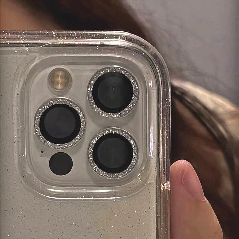 [1 Bộ] crashstar kim cương lấp lánh ống kính máy ảnh bảo vệ cho iPhone 17 16 15 14 Pro Max Plus 13 Pro Max 12 Pro Max mini 11 Pro Max Bling cầu vồng Kim Loại HD kính cường lực bảo vệ màn hình bán chạy nhất