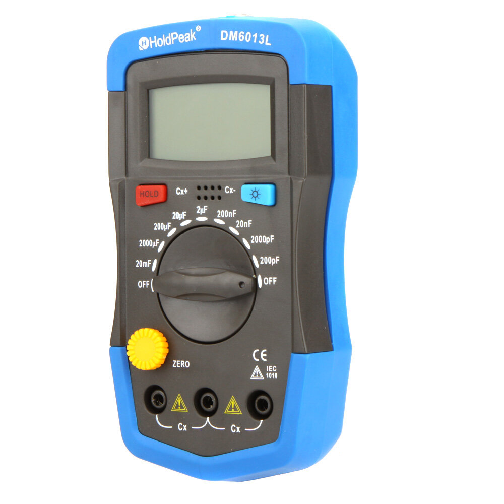 KKmoon UNI-T Máy Đo Điện Dung Cầm Tay Kỹ Thuật Số DM6013L, Tụ Điện Có Đèn Nền LCD